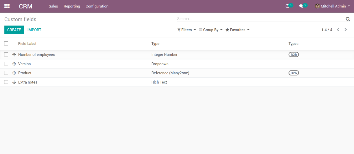 Odoo custom leads fields