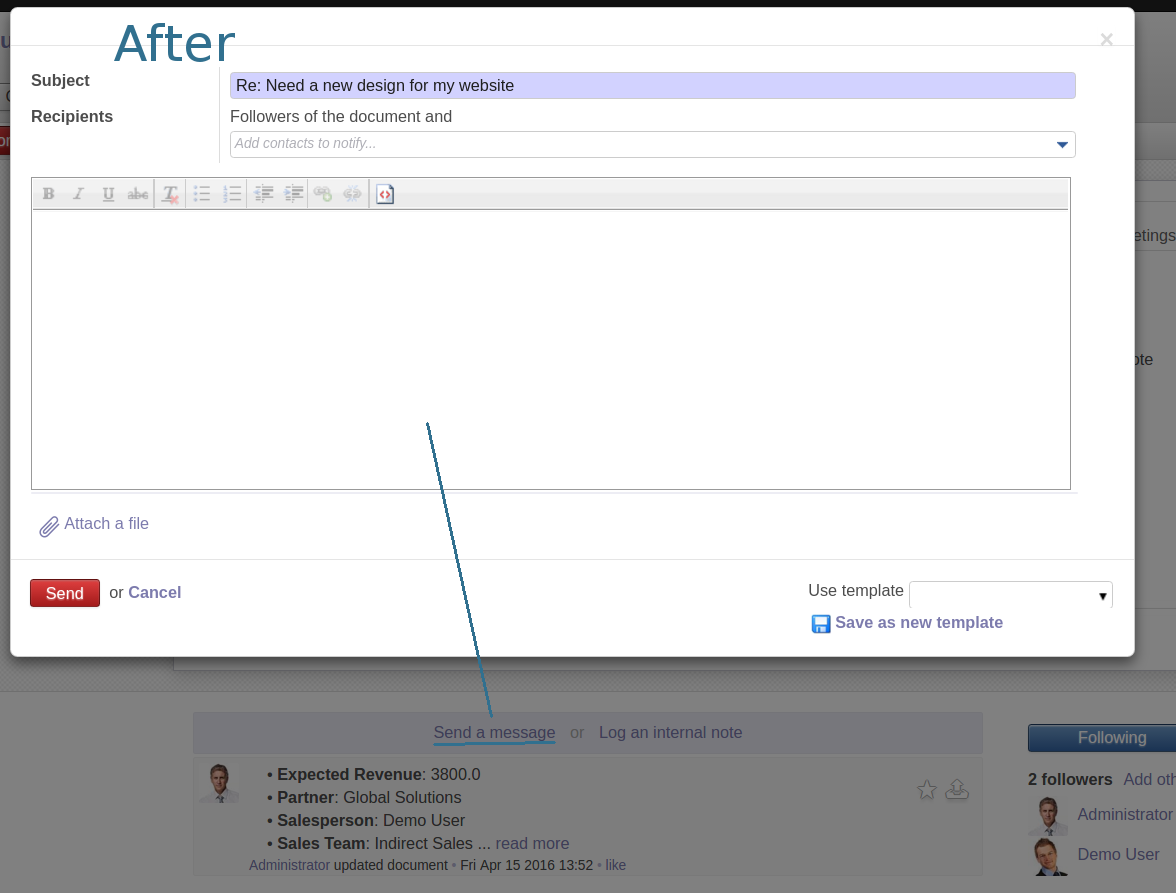 Odoo Mail Html Editor
