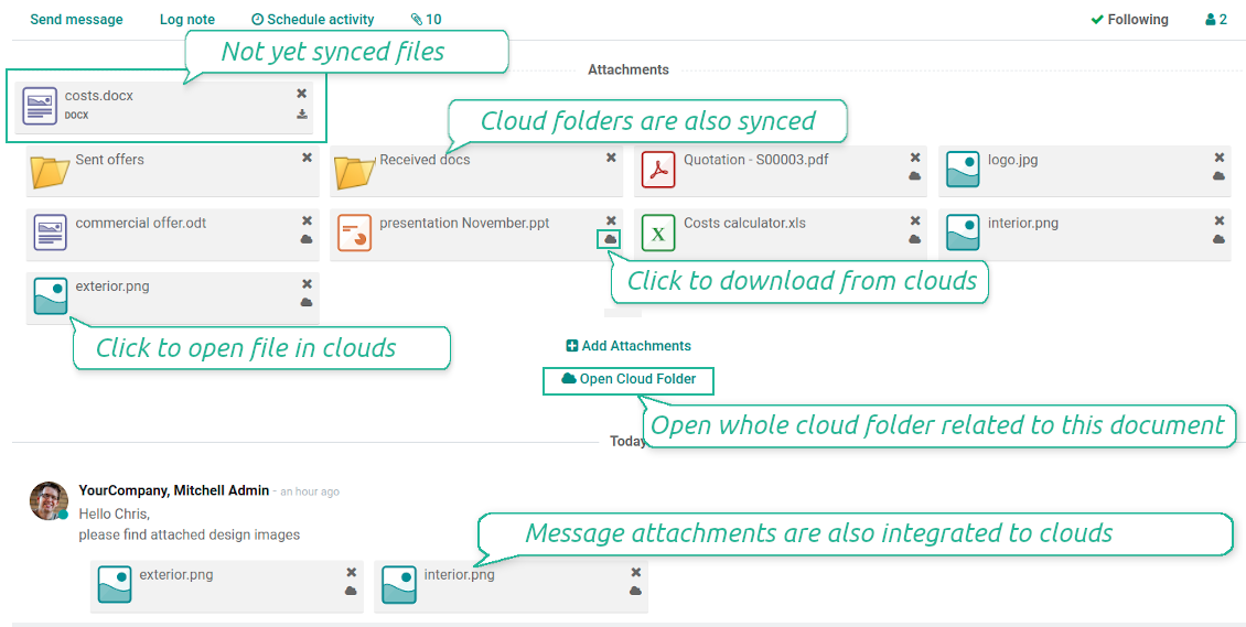 Integrate Odoo and OneDrive / SharePoint