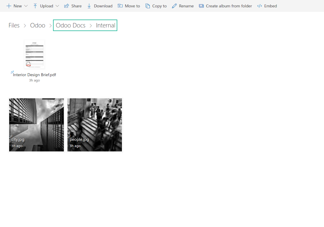 Direct link to OneDrive / SharePoint