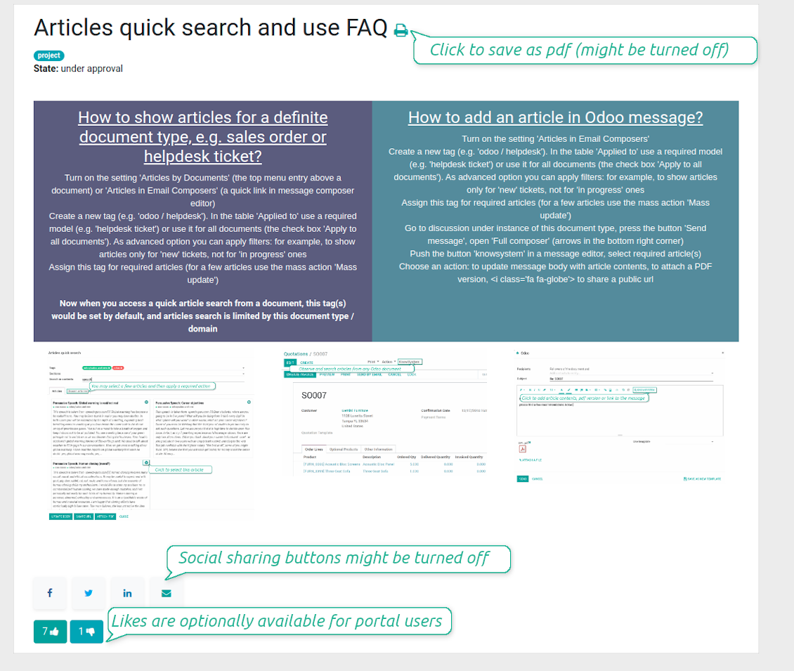 Website and portal article