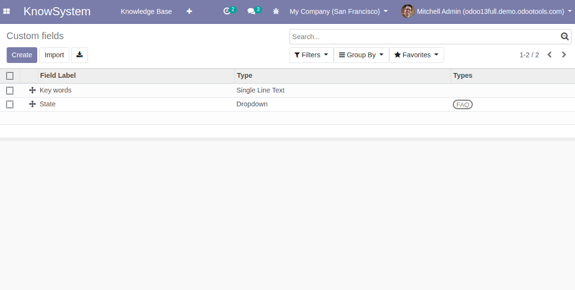 Customized KnowSystem article form views