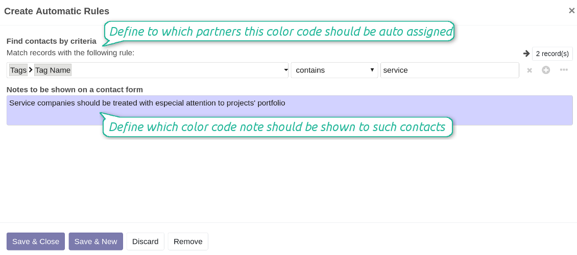 Color auto assignment