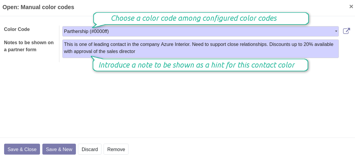 Color code notes