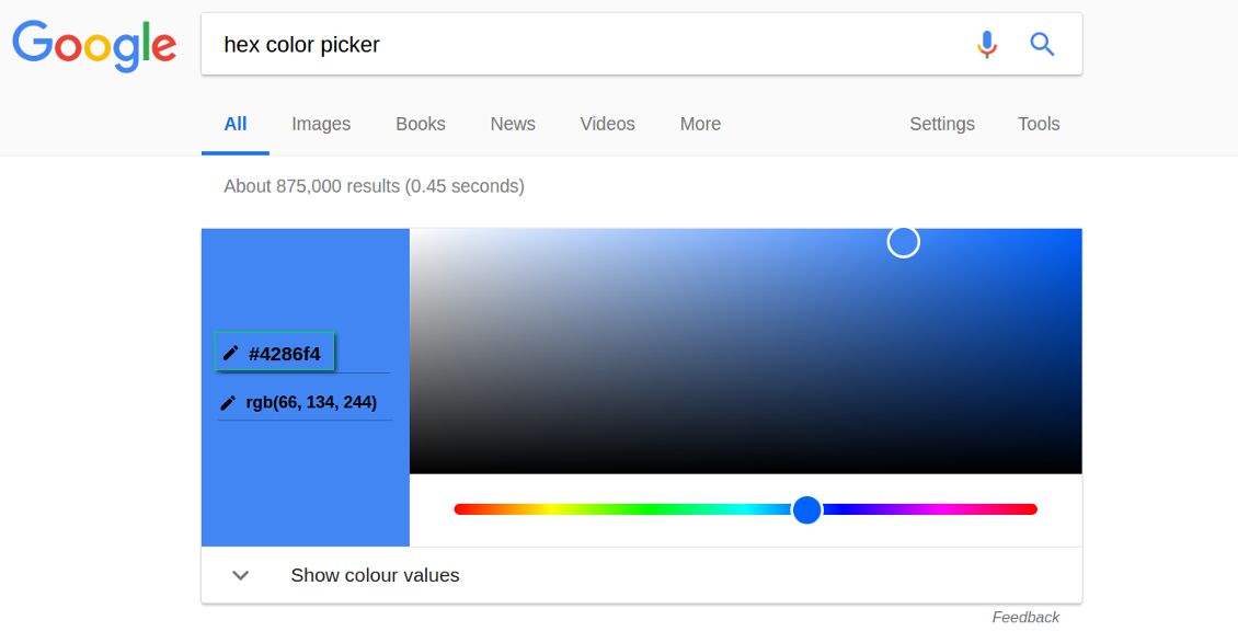 Google HEX