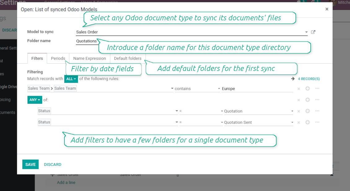 Google Drive documents filtered