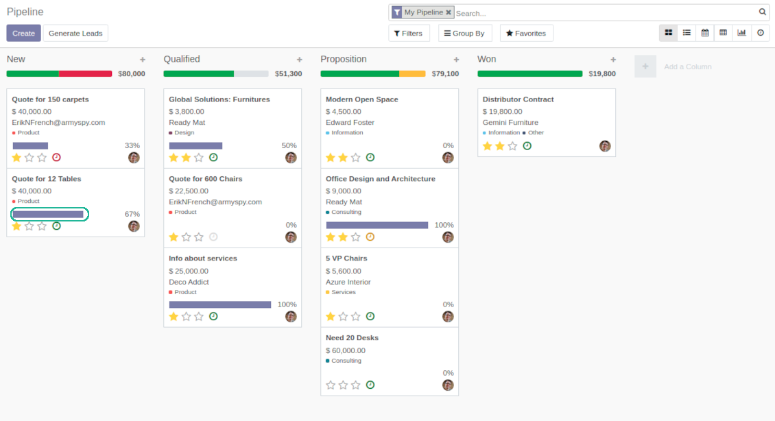 Check actions progress