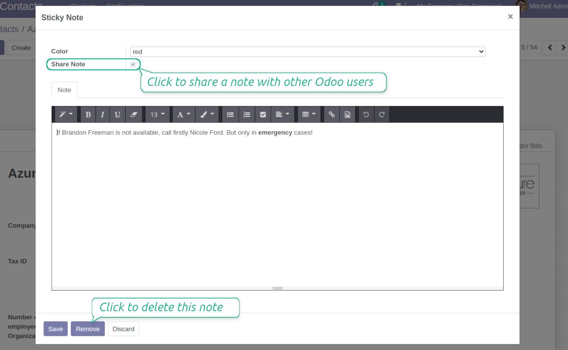 Update Odoo stickers