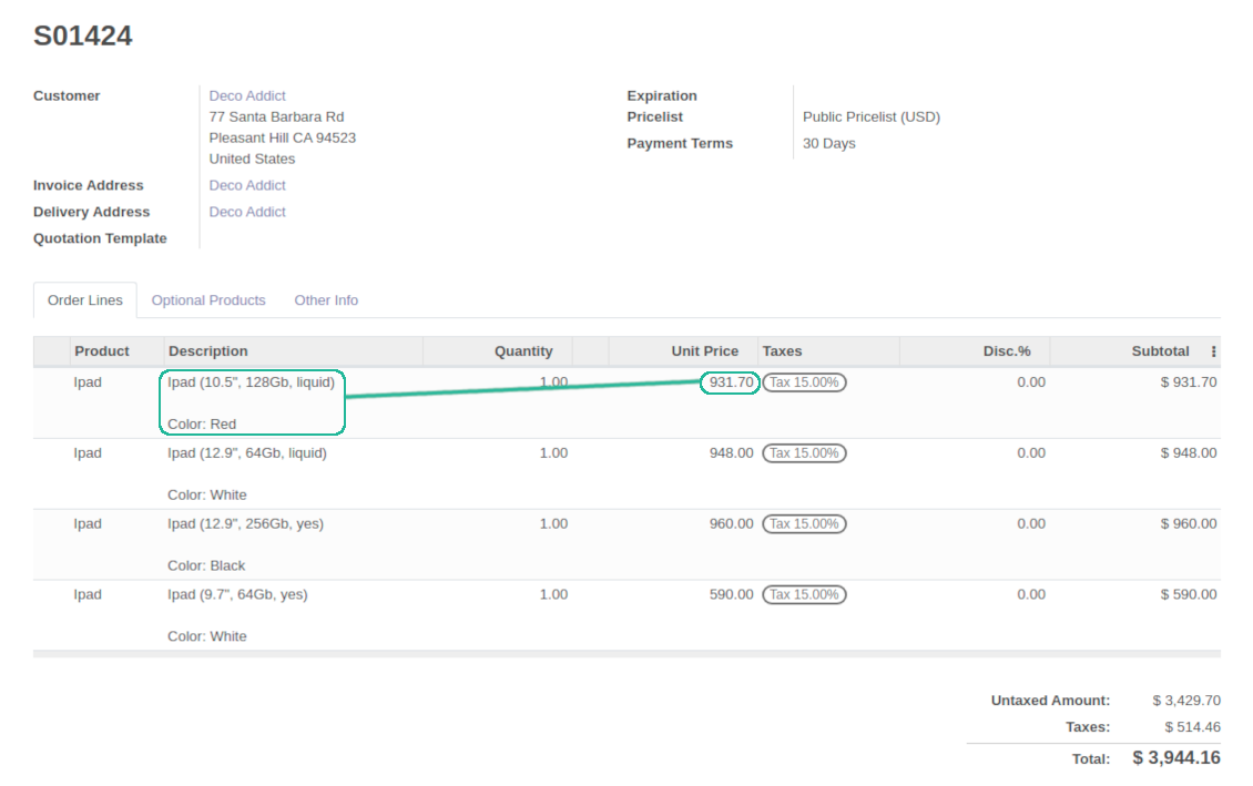 Advanced pricing for Odoo sale orders