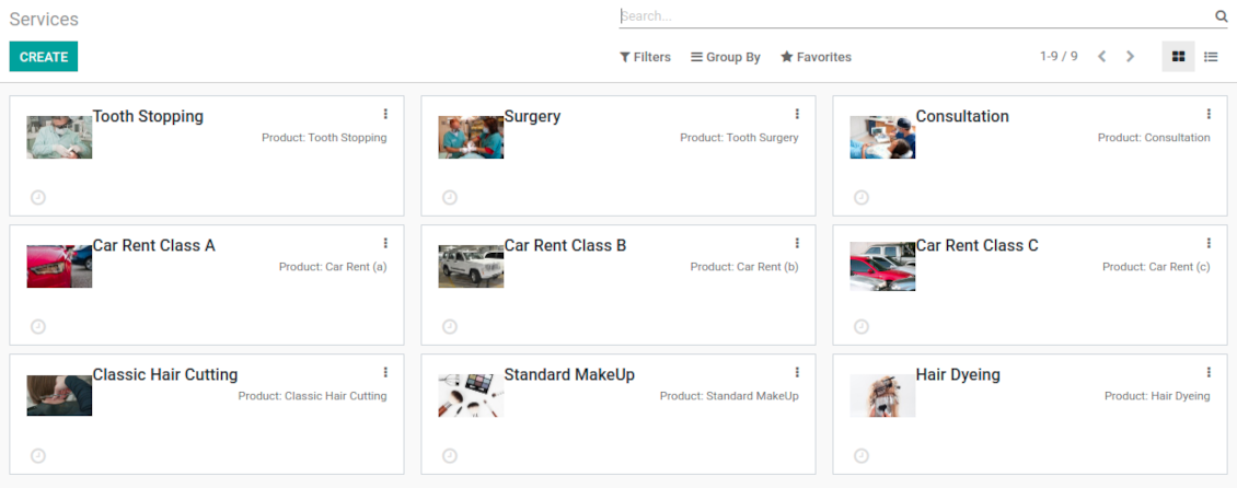 Unlimited number of Odoo service businesses