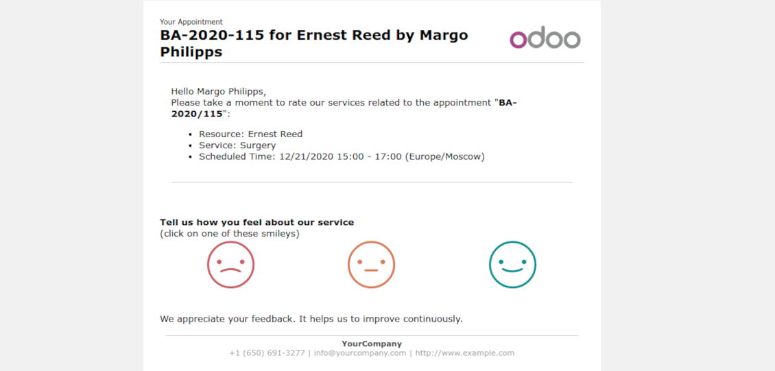Booking review request