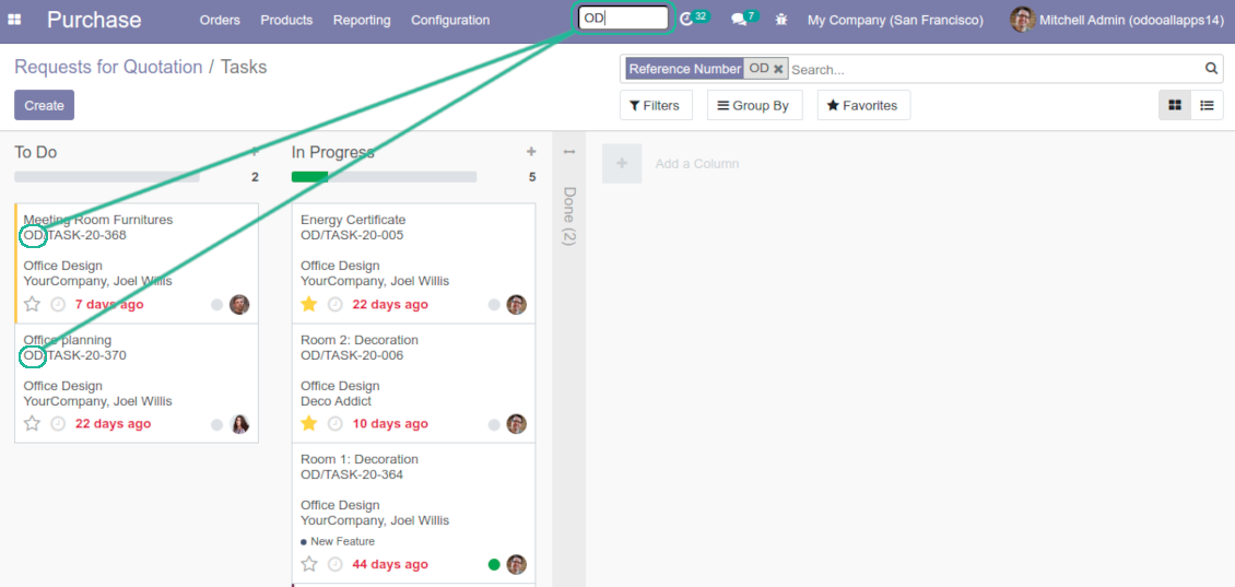 Few tasks found by quick access