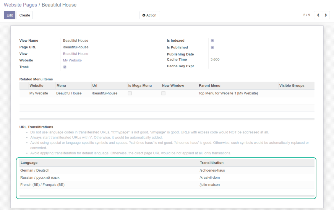 Translate Odoo website addresses in a few clicks