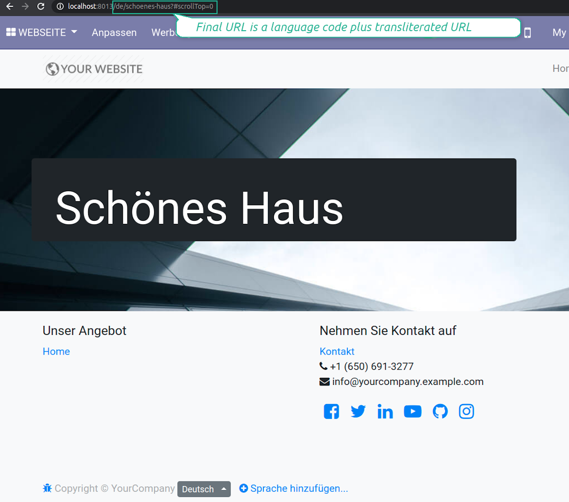 User-friendly Odoo web links