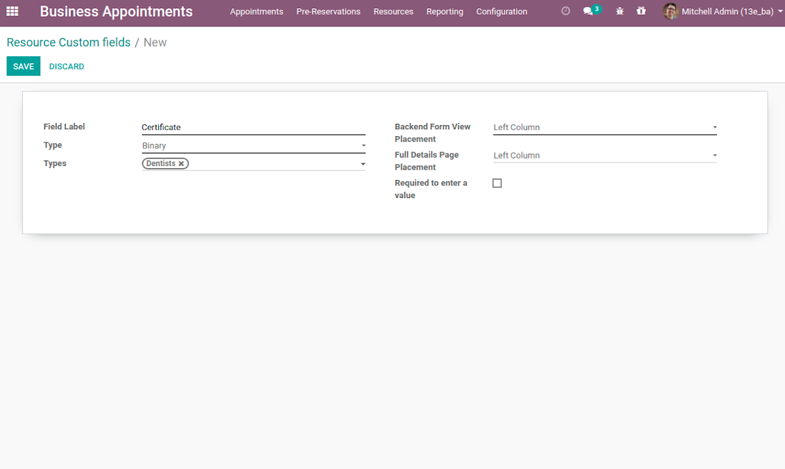 Custom details for all appointment-related objects