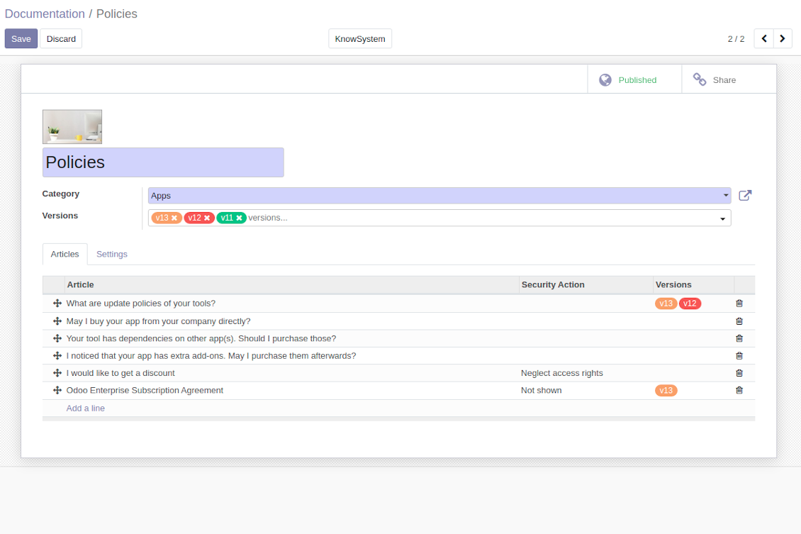 Documentation construction