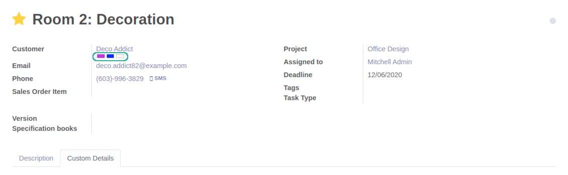 Project color coding