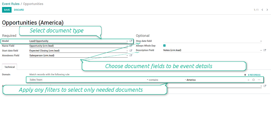 Opportunity joint events