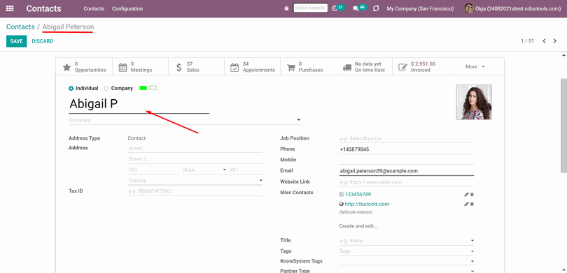 Odoo • Text and Image