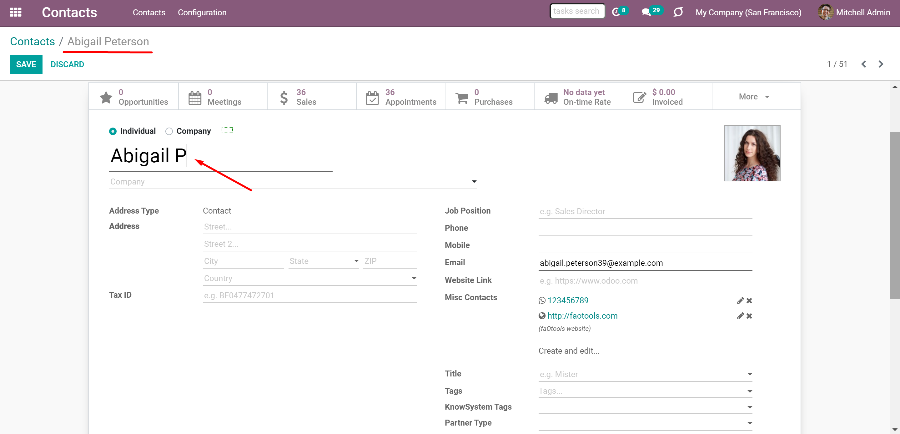 Odoo • Text and Image