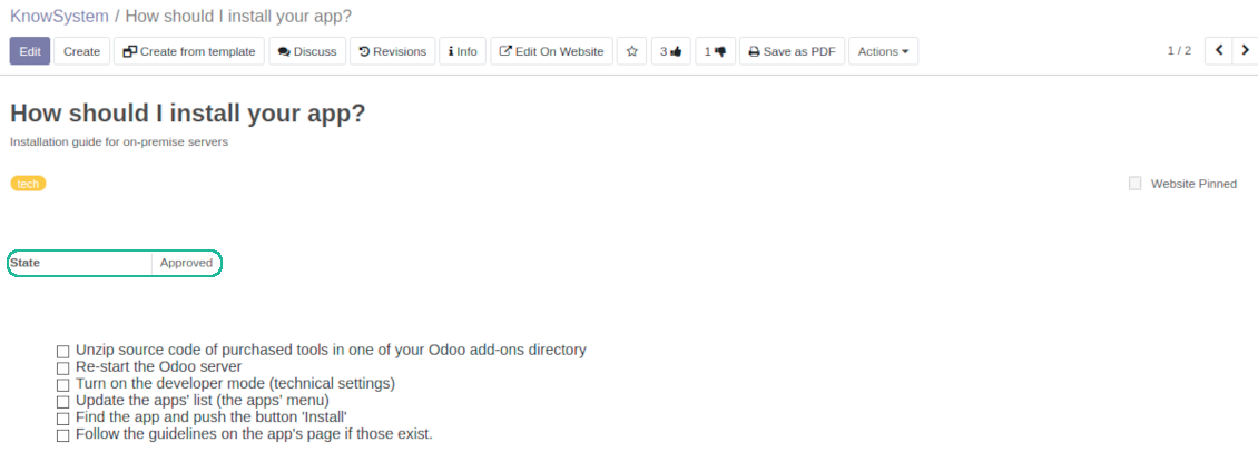 Knowledge base: configure columns