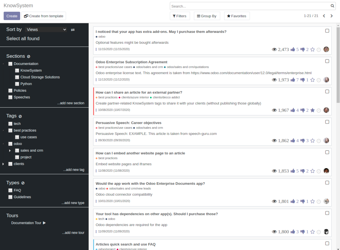 Odoo KMS Interface