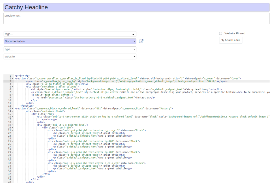 Switch to change backend editor to xml editor