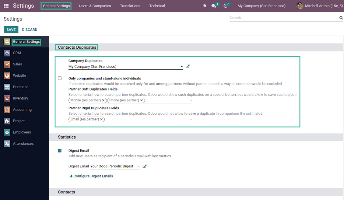 Odoo configure soft and rigid criteria to search duplicates