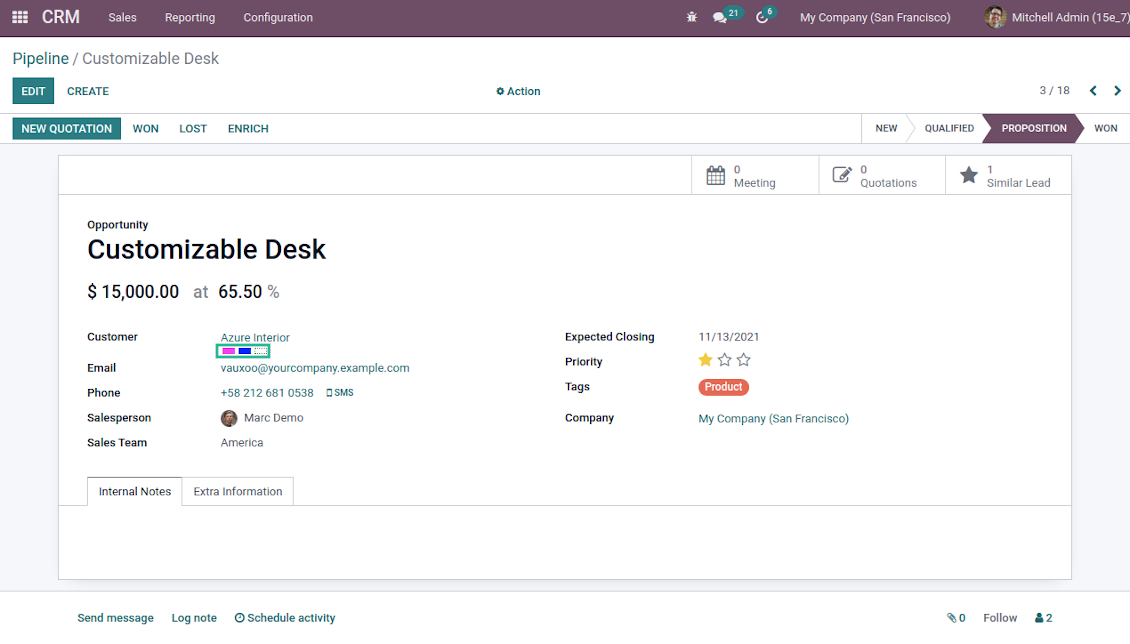 CRM color codes