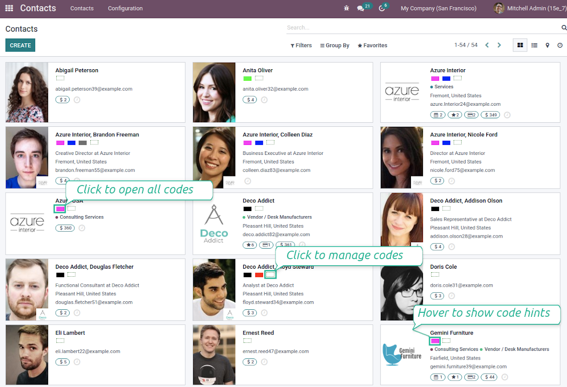 Kanban color codes management