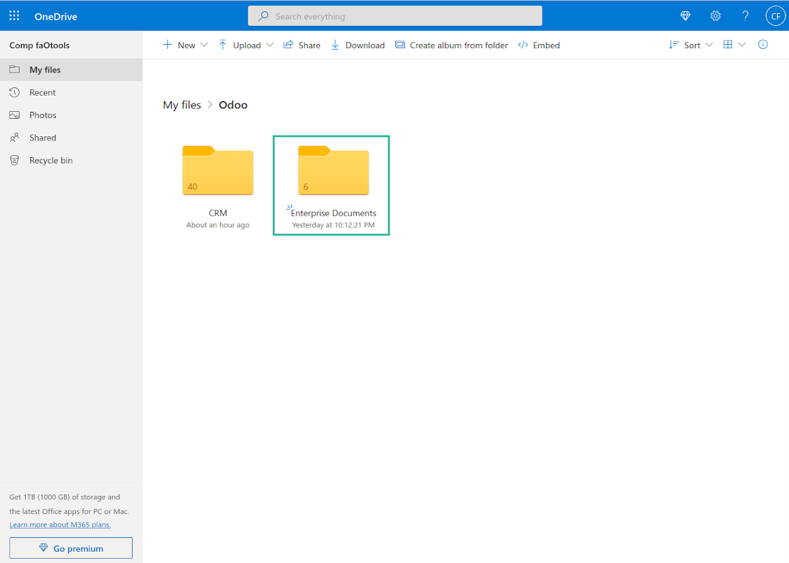 Odoo synced DMS