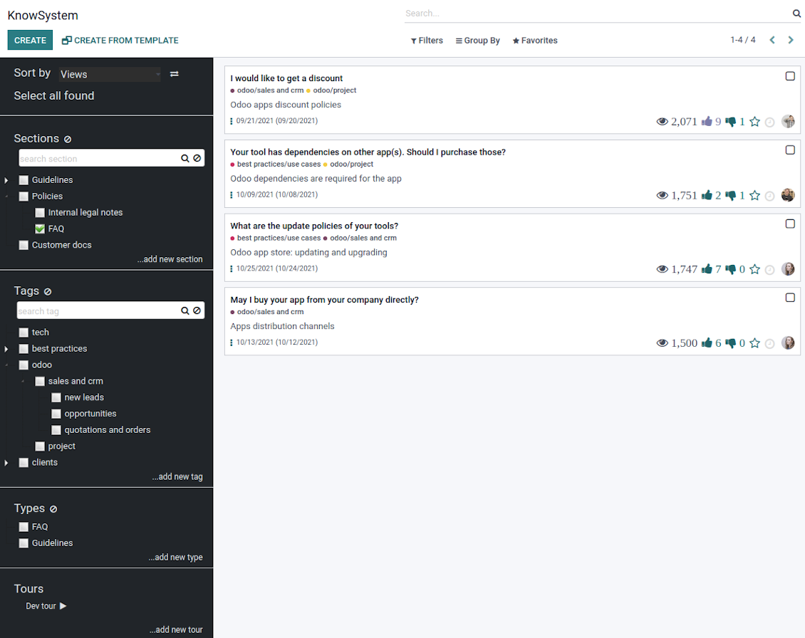 Odoo KMS Interface