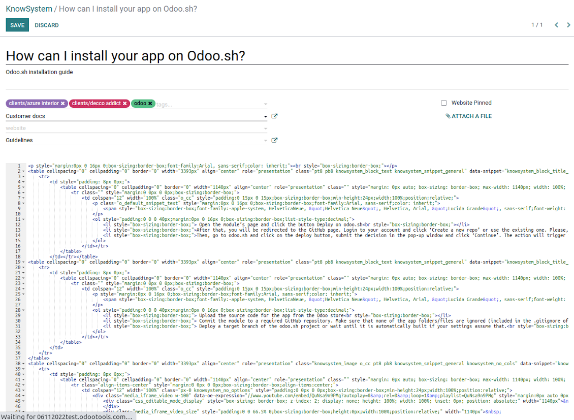Switch to change backend editor to xml editor