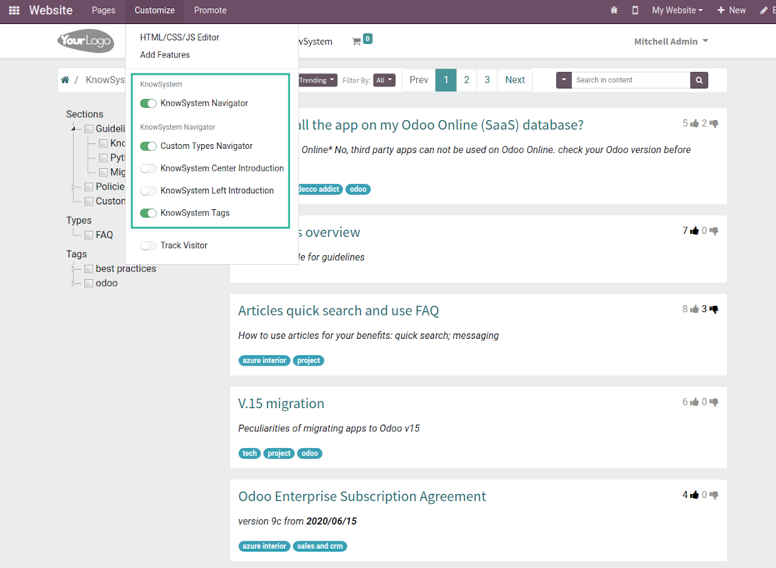Custom Odoo option for public KMS