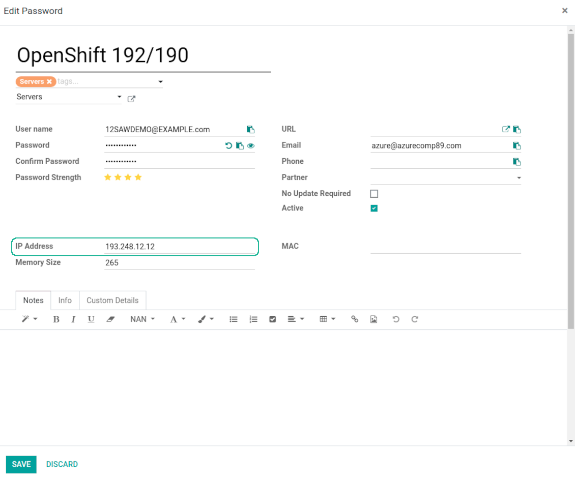 Customized password form views
