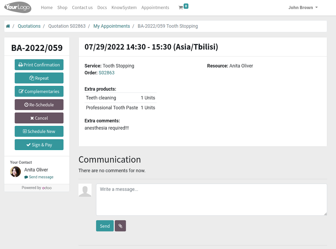 Appointment portal full details