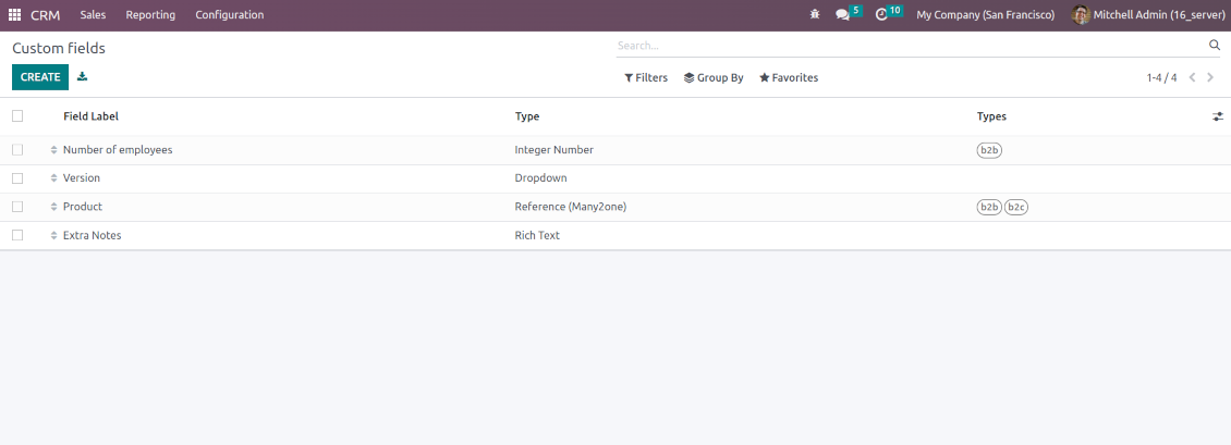 Odoo custom leads fields