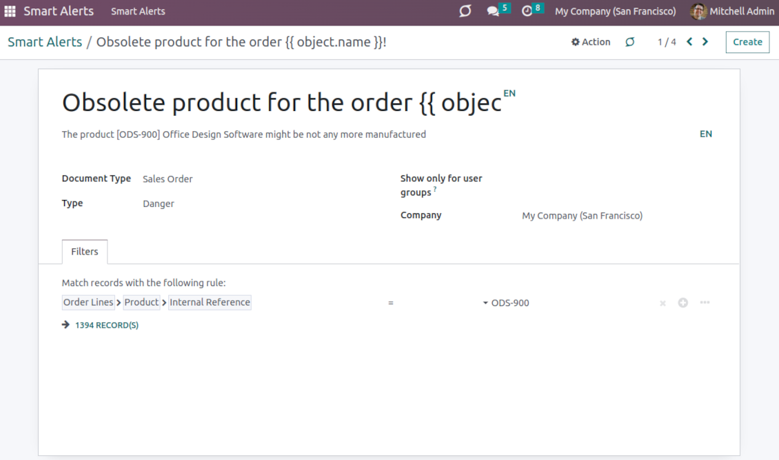 Sale order warnings