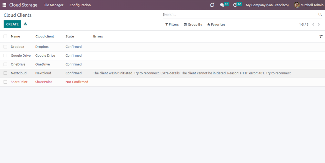 Cloud sync for Odoo attachments