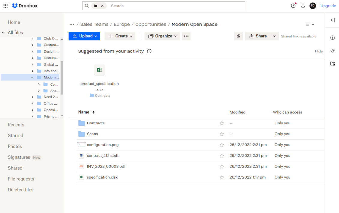 Odoo Dropbox sync