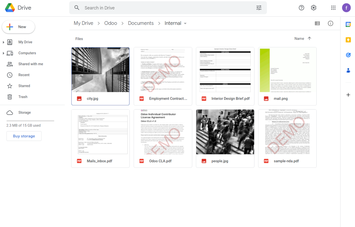 Odoo DMS: synced to clouds