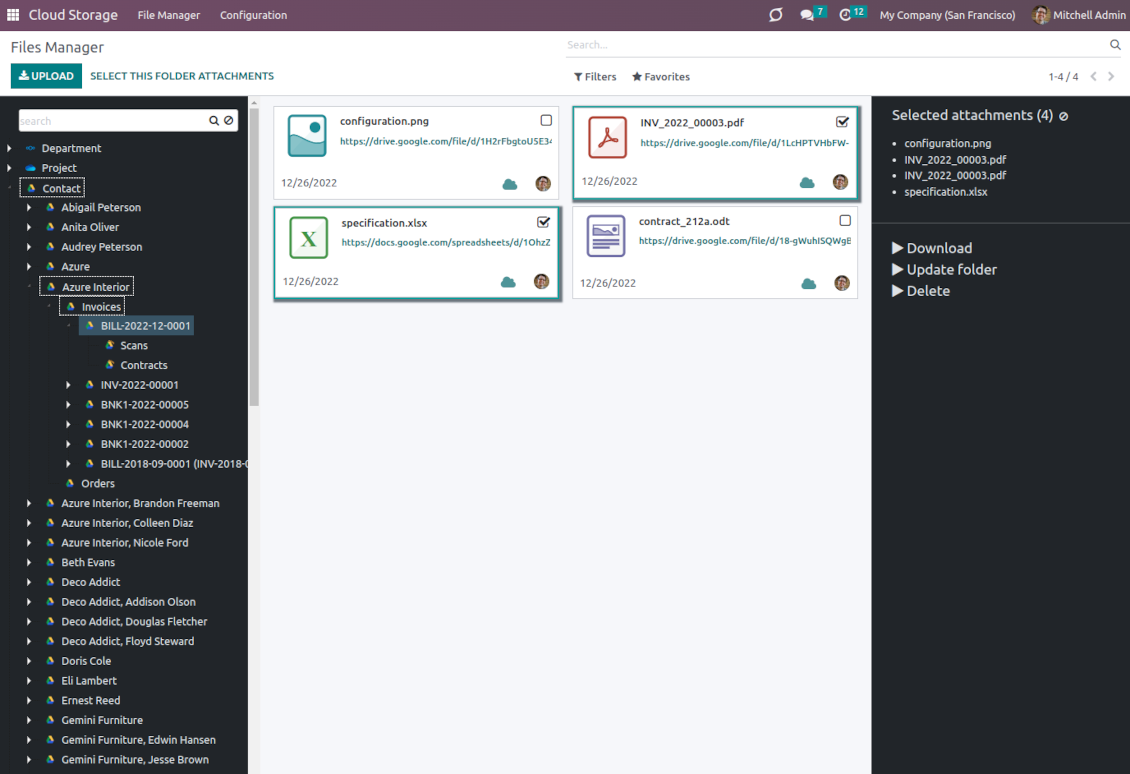 Synchronize Odoo folders with Google Drive