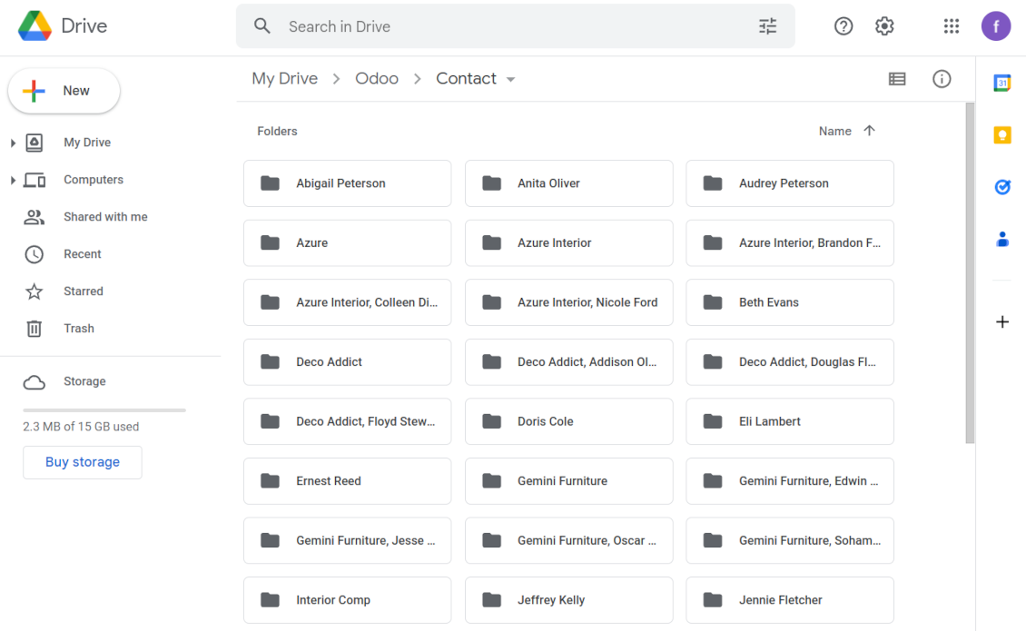 Google Drive subdirectories