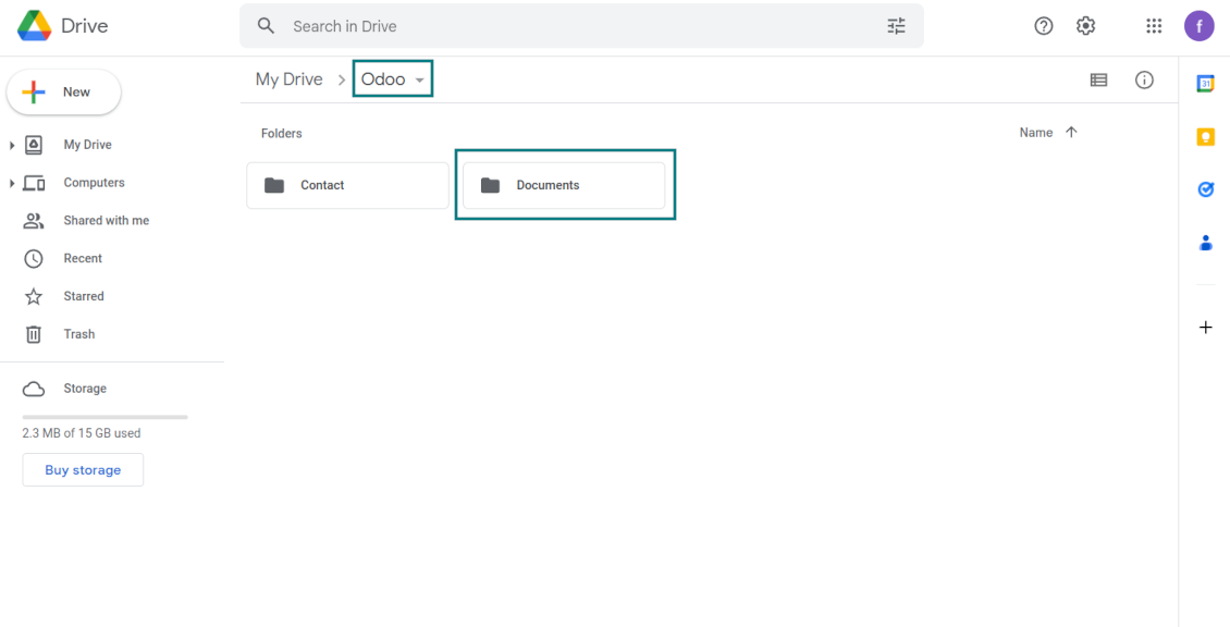 Odoo synced document management system