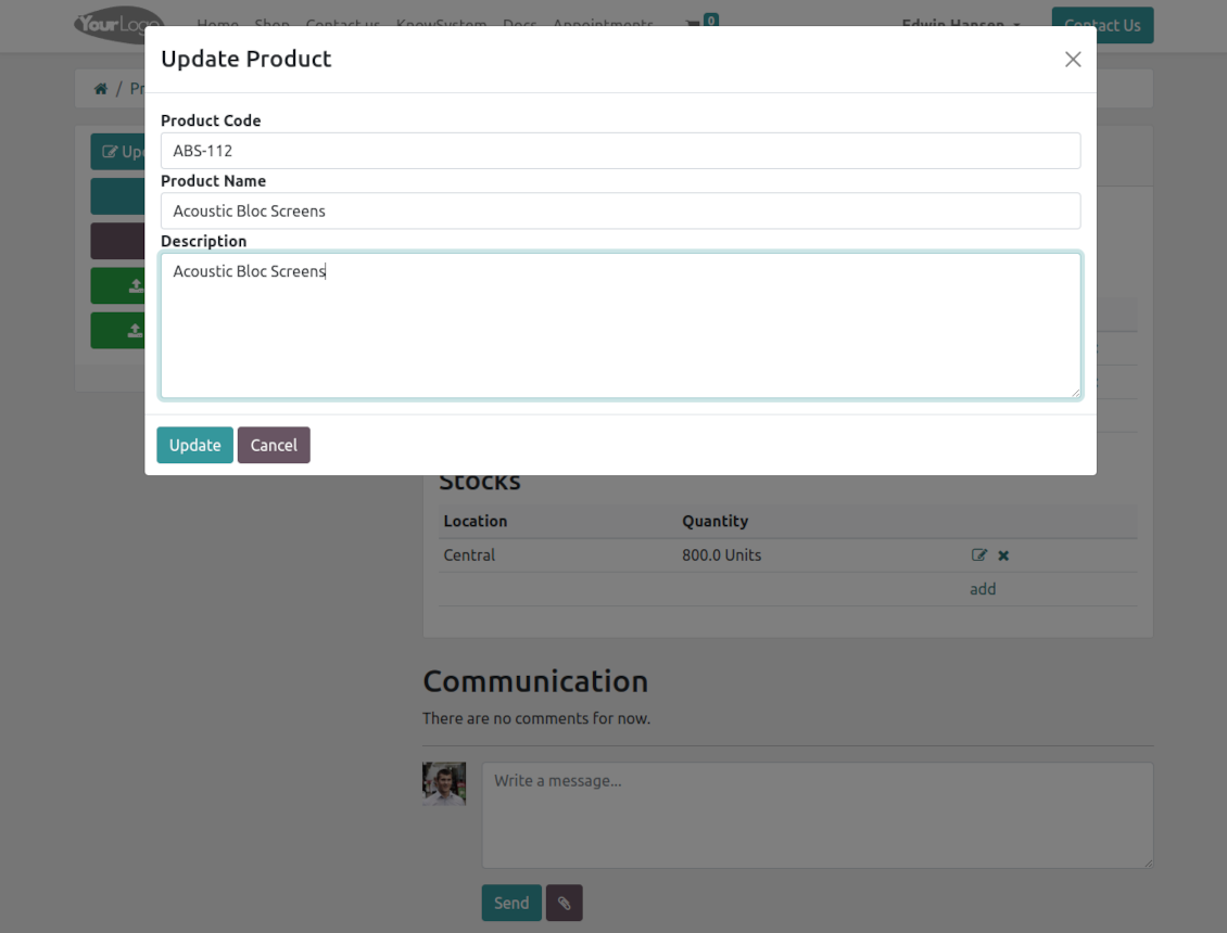 Suppliers update products through the portal