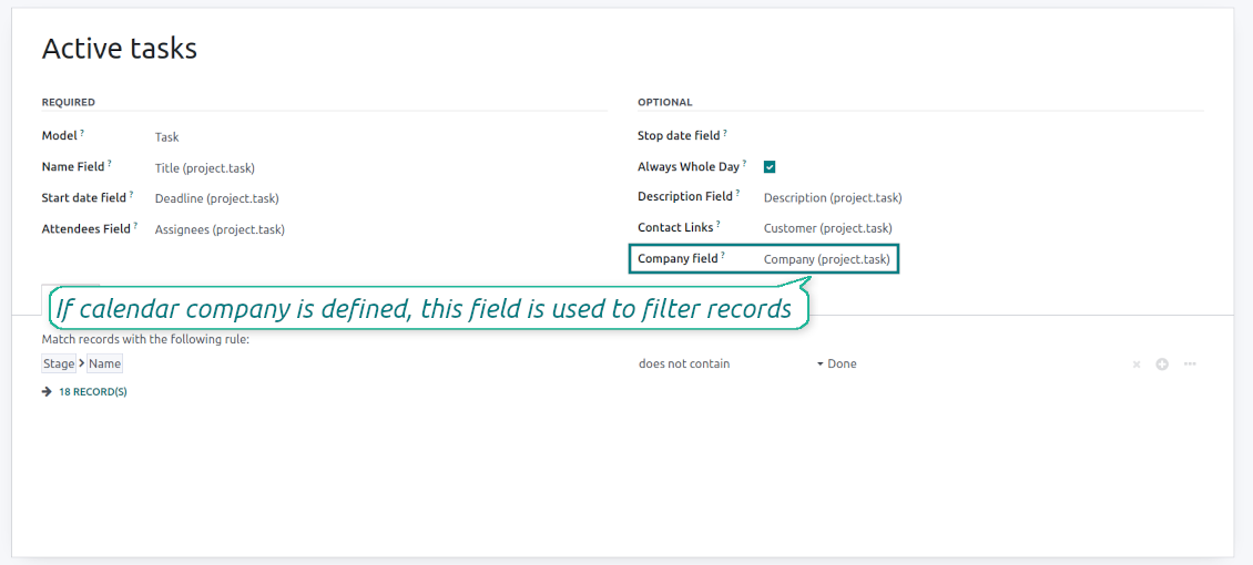 Shared rules for Odoo records