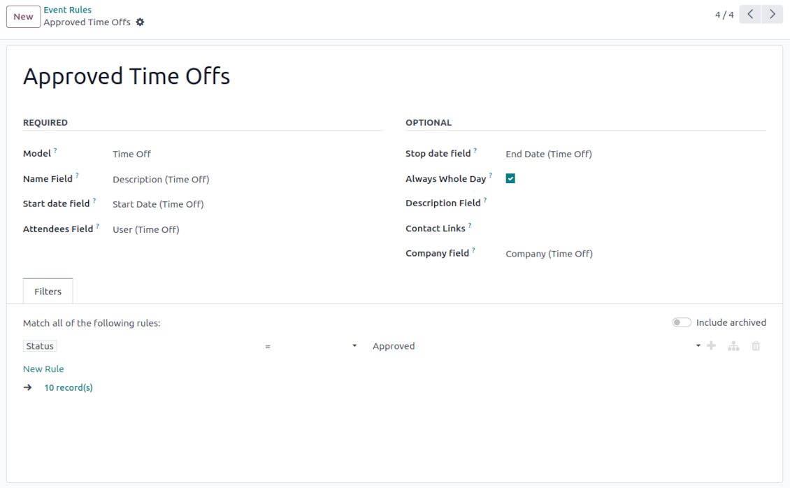 HR leaves/holidays merged calendar