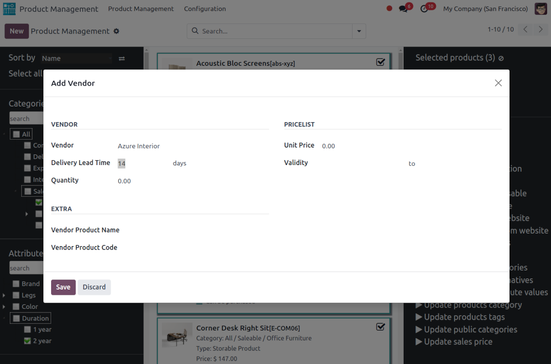 Mass update of Odoo product suppliers