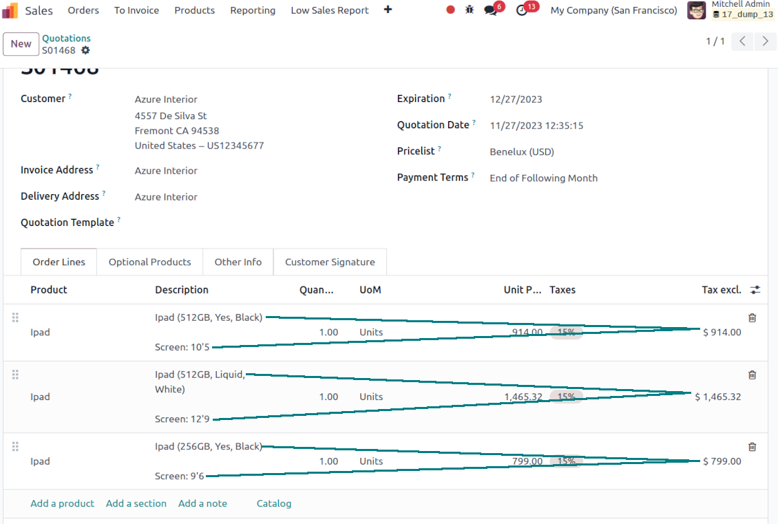 Advanced pricing for Odoo sale orders