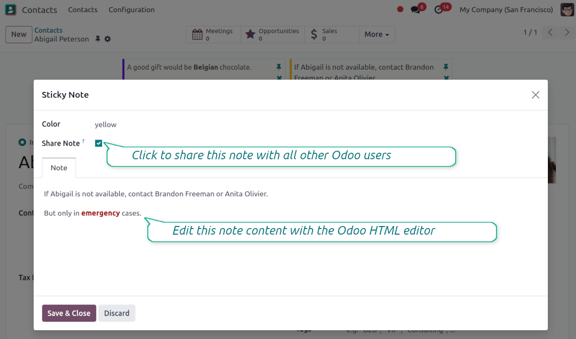 Update Odoo stickers